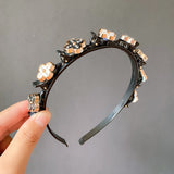 Alice Pearls Elegant Hairbands Men Women Sports Headband Double Bangs Hairstyle Make Up Hairpins Fashion Hair Accessories daiiibabyyy