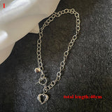 Harajuku Style Jewelry Punk Necklace Individual Clavicle Chain Women Collar Goth Statement Chain Necklace Aesthetic Jewellery daiiibabyyy