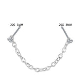 Nose Chain Nostril Ball Stainless Steel Nose Stud Decoration Earring Piercing Nariz Pircing Septum Double Nose Piercing Ring daiiibabyyy