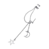 Fashion Serpent Heart Star Clip Earrings Ear Hook Stainless Steel Ear Clips Double Pierced Earring Earrings Women Girls Jewelry daiiibabyyy
