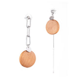 Vintage Round Wooden Dangle Earrings for Women Orange Pendientes Wholesale Female Hanging Statement Hanging Earrings 2021 Gifts daiiibabyyy