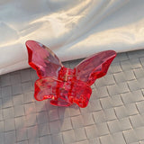 Crystal  Romantic Acrylic Butterfly Hair Claw  Trendy Back Of Head Hair Accessories  For Women Girls  Party Daily Collocation daiiibabyyy