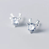 2021 New Fashion Cute Christmas Elk Stud Earrings for Women Temperament Crystal Deer Earrings Girls New Year Party Jewelry Gifts daiiibabyyy