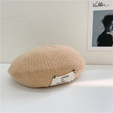 Harajuku Kitted Beret Hats Women Girl's Vintage Artist Painter Hat Winter Autumn Soft Wool Octagonal cap adjust daiiibabyyy