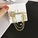 High-end brooch, trendy little fragrance pin coat, sweater, pearl, diamond, corsage, personality, hundred matching accessories daiiibabyyy