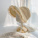 Women's Sun Hats Female Bowknot Visor Caps Hand Made Raffia Straw Summer Cap Casual Shade Hat Empty Top Hat girls Beach hat daiiibabyyy