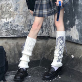New Japanese Lolita Sweet Girl Furry Leg Warmers Knitted Foot Cover Women Autumn Winter Fashion Socks Cosplay Heap Heap Socks daiiibabyyy