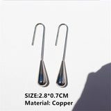 New Minimalist 18K Gold Copper Metal Water Drop Geometric Drop Earrings For Women Lady Party Dangle Jewelry Trendy HUANZHI 2022 daiiibabyyy