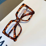 Clear Square Glasses Women Fashion Oversized Transparent Optical Glasses Frames Female Vintage Anti Blue Light Spectacle daiiibabyyy