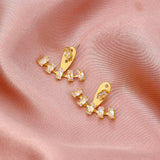Simple Stylish Star Women Drop Earrings Shiny White Zircon Exquisite Versatile Female Earring Fashion Jewelry Korean Ear Ring daiiibabyyy