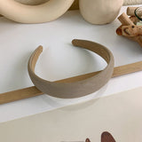 MENGJIQIAO Korean Beige Coffee Color Wide-brimmed Braid Autumn Hairbands Women Elegant Pear Tassel Hair Hoop Hair Accessories daiiibabyyy