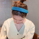 Retro Korean Style Headband Check Headband Wide Corduroy Twill Hairbands Korean Head Wrap Elegant Hair Hoop Hair Accessories daiiibabyyy
