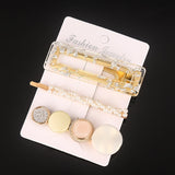 Ins Fashion 1Set Women Girls Elegant Pearls Hair Clips Sweet Headwear Hair Ornament Hairpins Barrettes Hairgrip Hair Accessories daiiibabyyy