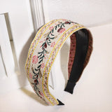 Print Headband Vintage Women Floral Elastic Hairband Hair Hoop Headdress Cross Knot Head Band Girls Hair Accessories daiiibabyyy