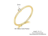 Daiiibabyyy Little Thin Dainty Pinky Rings For Women Gold Color Zirconia Wedding Engagement Bride Finger Ring Jewellry Fashion Jewelry R246
