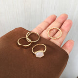 Personality simple and irregular double drop oil gold hollow ring 2022 new fashion women's ring party gifts jewelry wholesale daiiibabyyy