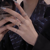 Rings for Women 7 Piece Rings Set Fashion Simple Exquisite Double Layer Pearl Bead Women Ring Jewelry Accessories Wholesale daiiibabyyy