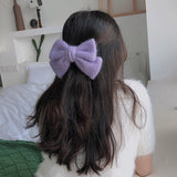 New Fashion Girl Wool Knitted Big Bow Hairpin  Ladies Hair Accessories Knitted Hairpin Hairpin Knitted Hairpin Hair Accessories daiiibabyyy