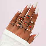 2021 New European And American Fashion Jewelry Exquisite Moon Love Ring For Women Set Combination Designer High-End Jewelry Gift daiiibabyyy
