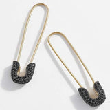 New Arrival Fashion Geometric Pin Crystal Charm Drop Earrings For Women Europe and America Punk Jewelry Trendy Statement Earring daiiibabyyy