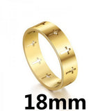 Trend Silver Color Alloy Rhinestone Cross Ring Geometric Heart Adjustable Open Rings For Women Fashion Jewelry Gift Dropshipping daiiibabyyy