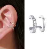 New Fashion Butterfly Clip Earrings Ear hook Copper Ear Clips Earring No Piercing Crystal Ear Cuff For Women Girls Jewelry Gifts daiiibabyyy