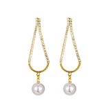 New Fashion Water Drop Symbol Pendant Cartilage French Zircon Drop Dangle Earrings Jewelry for Cool Women Girl Friendship Gifts daiiibabyyy