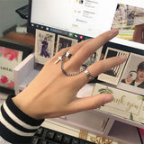 Hiphop/Rock Metal Geometry Of Circular Ring Open Forefinger Punk Accessories Buckle Joint Tail Ring Women Jewelry Gifts
