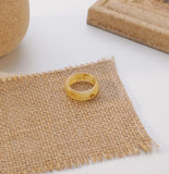 Korean Fashion Acetic Acid Acrylic Simple Charm Rings For Women 2022 Trendy Design Beige Brown Statement Rings anillos bijoux daiiibabyyy