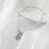 Fashion Multilayer Pearl Necklace for Women Korean Elegant Round Pendant Necklaces Wedding Jewelry Gifts daiiibabyyy