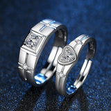 Classic Couple Rings For Men Women CZ Stone Trendy Wedding Lovers' Ring Jewelry Romantic Valentine's Day Present Ring Accessory daiiibabyyy