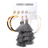 Fashion Gold Hoop Earrings Set Women Pearl Hoop Earrings Oversize Metal Circle Punk Earring 2022 Female Fashion Jewelry Dangler daiiibabyyy