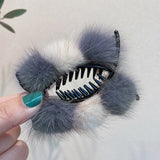 Hairball Plush Hair Claws Crab Winter Hairpin Ponytail Bun Hair Clamps New Hair Claws Cute Hairpin Fashion Hair Accessories daiiibabyyy