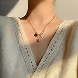 Necklace for Women Heart Pearl Circle Pendant Necklace Fashion Women Chain Necklace Jewelry Accessories Wholesale daiiibabyyy