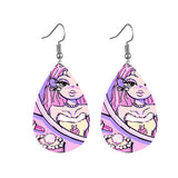 Lost Lady New Fashion Hand-Painted Love Lip Earrings With Creative Women's Earrings Jewelry Wholesale Direct Sales daiiibabyyy
