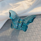 Crystal  Romantic Acrylic Butterfly Hair Claw  Trendy Back Of Head Hair Accessories  For Women Girls  Party Daily Collocation daiiibabyyy