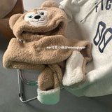 Winter women Riding Fashion Cute Warm Hat Women Foldable Rabbit Ears Small Wool Hat Scarf One Set Ski Warm Windproof Hat  Adult daiiibabyyy