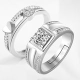 Classic Couple Rings For Men Women CZ Stone Trendy Wedding Lovers' Ring Jewelry Romantic Valentine's Day Present Ring Accessory daiiibabyyy