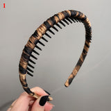 2021 Korean Style Toothed Headband Exquisite Fashionable Leopard Print Hair Hoop Non-slip Head Hoop Female Hair Accessories daiiibabyyy