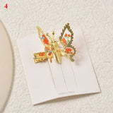 Exquisite Can Moving Flying Cute Shiny Hair Clips Girl Princess Bows Barrette Party Hair Accessories Butterfly Hairpin for Kids daiiibabyyy