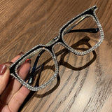 Myopia Hyperopia Women Sunglasses Vintage clear lens glasses ladies luxury rhinestone eyeglasses men optical Shades daiiibabyyy