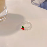 Fashion Korean Imitation Pearl Beaded Index Finger Rings For Women Girls Simple Elasticity Knuckle Rings Party Jewelry mujer daiiibabyyy