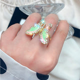 Punk Cool Hip Pop Multi-layer Adjustable Chain Four Fingers Open Alloy Women Rotate Rings for Women Party Gift daiiibabyyy