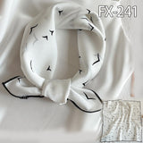 50x50cm Square Silk Hair Scarf Women Headband Fashion Print Neck Scarfs Office Hair Band Hand Kerchief Female Bandana daiiibabyyy