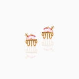 Lost Lady New Ins Inlaid Colorful Zircon Earrings Cute Gold-plated Zircon Stud Earrings For Women Girls Fashion Piercing Jewelry daiiibabyyy