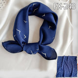 50x50cm Square Silk Hair Scarf Women Headband Fashion Print Neck Scarfs Office Hair Band Hand Kerchief Female Bandana daiiibabyyy