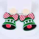 Cute Christmas Acrylic Earrings For Women Cartoon Christmas Tree Bell Snowflake Drop Earrings Trendy Jewelry Xmas Festive Gift daiiibabyyy