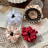 Daiiibabyyy Women Hair Bun Stain Scrunchies Hair Claw Horsetail Buckle Hair Clip Bird Nest Expanding Female Ponytail Holder Hair Accessories