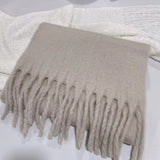 230X45CM Comes with A Warm Atmosphere Scarves Winter Solid Color Cashmere Natural Scarves Women Soft Waxy Warm Long Scarves daiiibabyyy