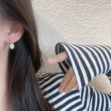 Daiiibabyyy 12PC/SET Cute Sweet White Opal Bow Love Earring Fashion Simple Moon Flower Mini Studs Earrings Sets for Women Jewelry Gifts daiiibabyyy